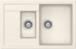 SCHOCK Manhattan D-150S konyhai mosogatótálca Cristalite Vanilla 780 x 500 mm, gránit kompozit, világos bézs, beépíthető (MAND150SVANI)