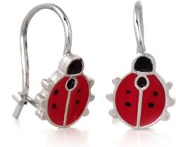 Lovrin Ezüst gyerek fülbevaló 925 katicabogár , 0, 86g kislány ajándék (Lovrin 44225)