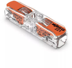 WAGO - Vezeték összekötő 2x0.2-4mm2 soros, karos, minden vezetéktípushoz (221-2411) (WAGO_221-2411)