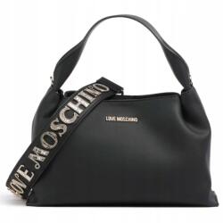 Moschino Kézitáska strasszokkal díszített szíjjal, márka logóval, fekete (JC4278PP0MKI0000)