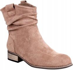 News Női Lapos Talpú Bakancs Evento Taupe Bézs Velúr 37-ES (3046 TAUPE)