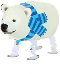 Mezőfi Team Kft Sétáló fólia lufi, jegesmedve, 64*40 cm