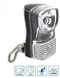 VeloGo Lámpa első VeloGo 1 led Reflekt. villára 72 Lumen elemes (8200132)