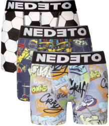 Nedeto 3PACK boxeri copii Nedeto multicolori (3NBDV2) 6-8 ani (183549)