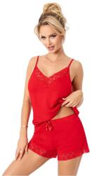 Donna Niki női pizsama, piros, vállpántos, M