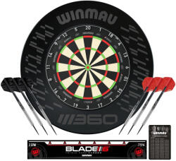 Winmau Darts tábla Winmau BLADE 360 falvédővel és két szett nyíllal, dobóvonallal