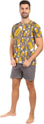 Lonka Pijama bărbați Lonka multicoloră (Koffing pivo/tmavě šedá velké) L (183568)