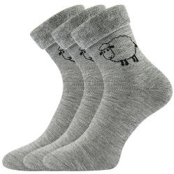 BOMA 3PACK Șosete din lână Boma, gri (Ovečkana) L (184344)