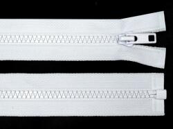 Fashion Műanyag fogú cipzár kabátba, No 5, 5mm, 65cm hosszú, 590315, fehér