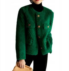  Blézer Tavaszi kabát Női műszőrme zöld M