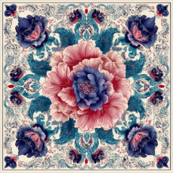 Takoy Sál varrópanel műselyem 73x73 Viktoriánus rózsa