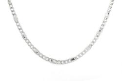 Ezüst Férfi ezüst nyaklánc Valentino fényes betéttel ródiumbevonatos 5mm