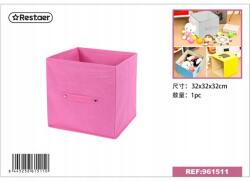  Rest. aer-Non-woven szövet tároló kosár rózsaszín 32*32*32CM (961511)