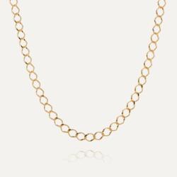  Ezüst színű rombusz choker lánc arany bevonattal