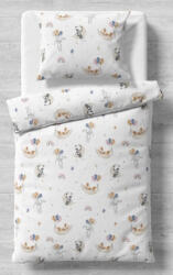  2 részes FLANEL gyermek ágynemű huzat szett 90x130 cm / panda maci - róka - nyuszi - lufi mintás