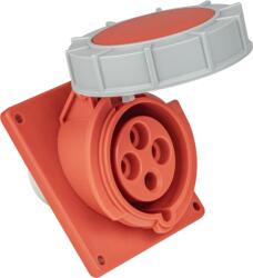 TRACON Priză industrială încorporabilă, oblică 32A, 400V, 3P+E, 6h, IP67 (TICS-324IP67)
