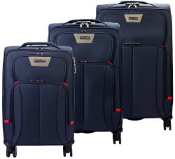 Pierre Cardin LEE02 3063 sötétkék 3 db-os bőrönd szett 56, 66, 77 cm (50886)