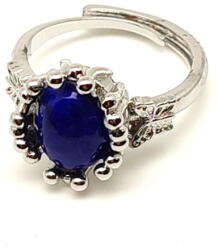 R. M. ékszer Harmonizáló lapis lazuli ásvány gyűrű állítható 10x8mm (019232)
