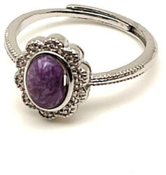 R. M. ékszer Egyensúlyt teremtő csaroit ásvány gyűrű állítható 8x5mm (019212)