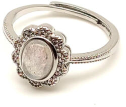 R. M. ékszer Energetizáló labradorit ásvány gyűrű állítható 8x5mm (019213)