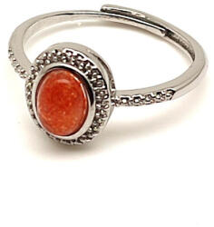 R. M. ékszer Harmonizáló napkő ásvány gyűrű állítható 8x5mm (019224)