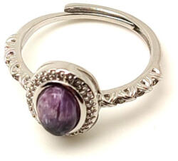 R. M. ékszer Intuíciót erősítő csaroit ásvány gyűrű állítható 8x5mm (019266)