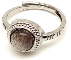 R. M. ékszer Intuíciót erősítő kvarc ásvány gyűrű állítható 7mm (019236)