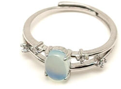 R. M. ékszer Energetizáló akvamarin ásvány gyűrű állítható 7x4mm (019230)