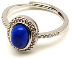 R. M. ékszer Energetizáló lapis lazuli ásvány gyűrű állítható 8x5mm (019226)