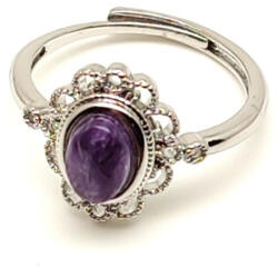 R. M. ékszer Energetizáló csaroit ásvány gyűrű állítható 8x6mm (019251)