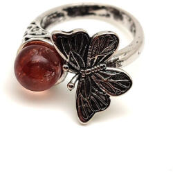 R. M. ékszer Védelmező hematoid ásvány gyűrű állítható 8mm (019221)