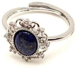 R. M. ékszer Harmonizáló lapis lazuli ásvány gyűrű állítható 9x7mm (019249)