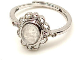 R. M. ékszer Nyugtató holdkő ásvány gyűrű állítható 8x6mm (019252)