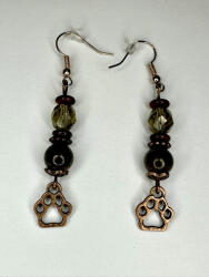  „Örök Mancsnyom - kutyabarát fülbevaló bronz árnyalatban (JJF94)