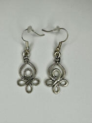  „Örök Csomó - elegáns ezüstszínű fülbevaló (JJF82)