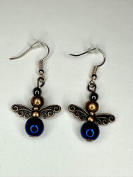  Őrző angyal fülbevaló kék szemmel (JJF92)