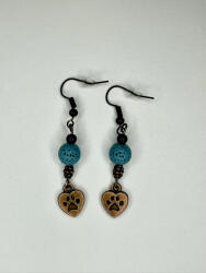  „My Dog - Türkiz lávaköves kutyás fülbevaló (JJF87)