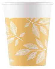 PROCOS Levél Orange Leaves papír pohár 8 db-os 200 ml (PNN95211)
