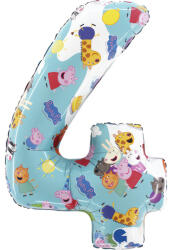  Peppa malac Blue 4-es szám fólia lufi 66 cm (GBBL254) - perfectbaby