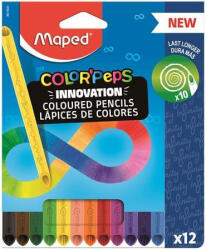 Maped Színes ceruzakészlet 12 db-os, Maped Color Peps INFINITY, háromszög test (CRW-IMA861600)