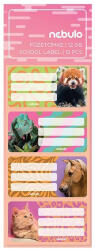 Nebulo Cuki állatok füzetcímke 12 db-os, Nebulo (ALI-FC-LA-12)