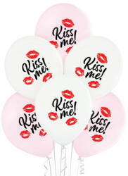  Kiss Me, Csók léggömb, lufi 6 db-os 12 inch (30 cm) (MLG070255) - perfectbaby