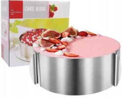  Állítható Tortakarika Torta Rács, Kekszhez, Piskótához, Tortaformához, 16-30cm, M-8, 5cm (Rant do tortu)