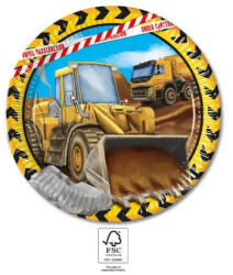 PROCOS Építkezés Grabber papírtányér 8 db-os 23 cm FSC (PNN95467)