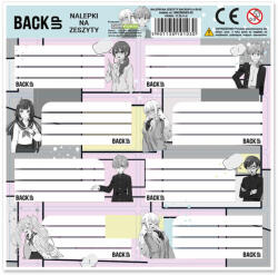 DERFORM Anime mintás füzetcímke 8 db/ív, többféle, BackUp, 2024 (DFM-NNZB6A02)