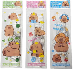  Vonalzókészlet, közepes, műanyag, 4 db-os, hajlítható, (egyenes 20cm, szögmérő, háromszög), kapibarás csomagolásban (KDS-581086) - perfectbaby