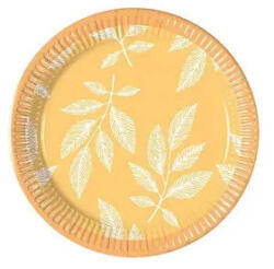 PROCOS Levél Orange Leaves papírtányér 8 db-os 20 cm (PNN95210)