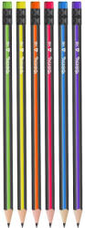 Colorino Grafitceruza HB radírral, Colorino School Stripes trio, háromszög test (COK-39965PTR)