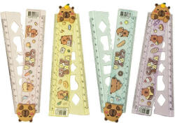  Kapibara vonalzó 2x15cm, szétnyitható, műanyag, többféle változat (KDS-007381) - perfectbaby