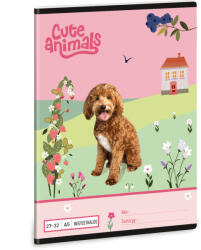 Ars Una Doggie, kutyás tűzött füzet A/5, 32 lap kockás, Cute Animals (ARS-53634580)